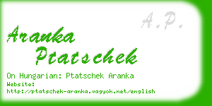 aranka ptatschek business card